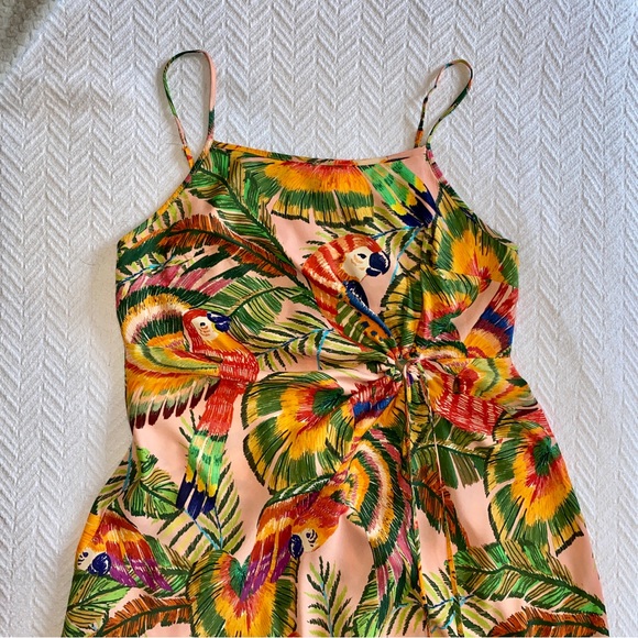 🎄 FARM Rio Macaw Leaves Side Knot Dress - Picture 6 of 6